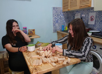 Capsule hostel AntiHostel Forrest in Lviv